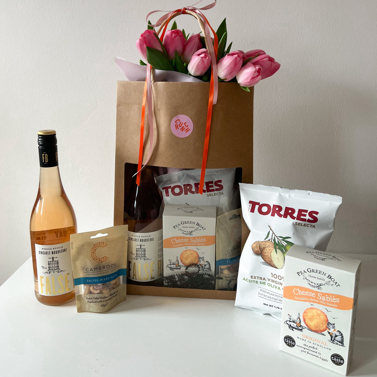 Wine, Nibbles and Tulips Gift Bag