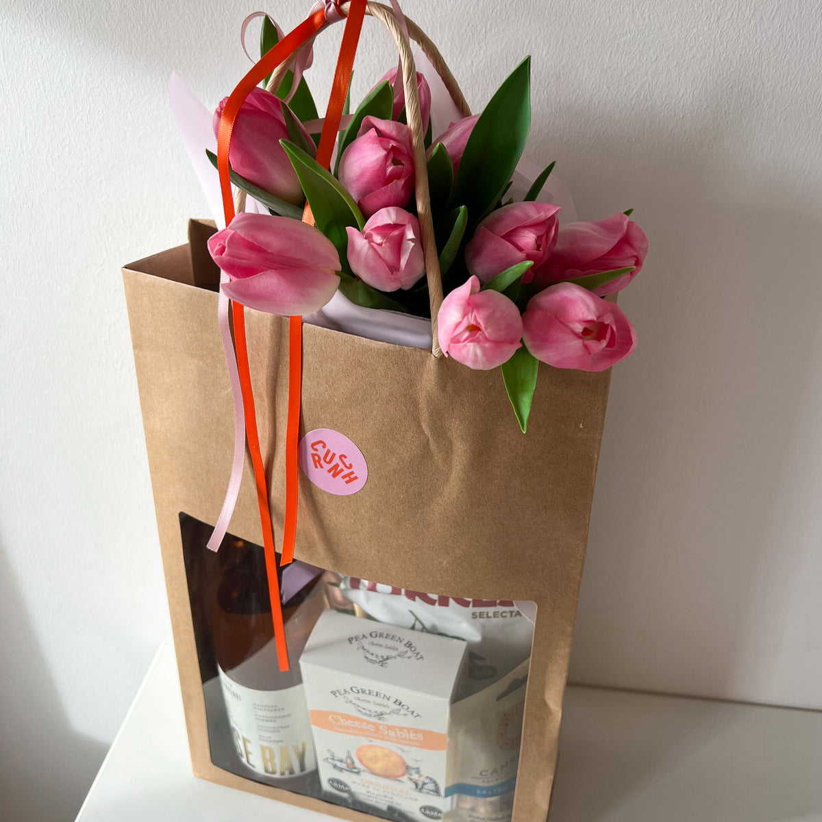 Wine, Nibbles and Tulips Gift Bag